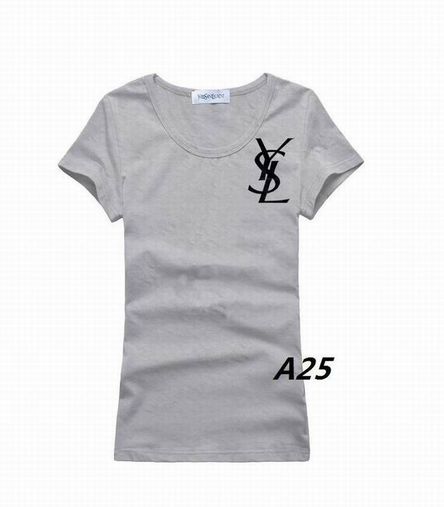 YSL short round collar T woman S-XL-118